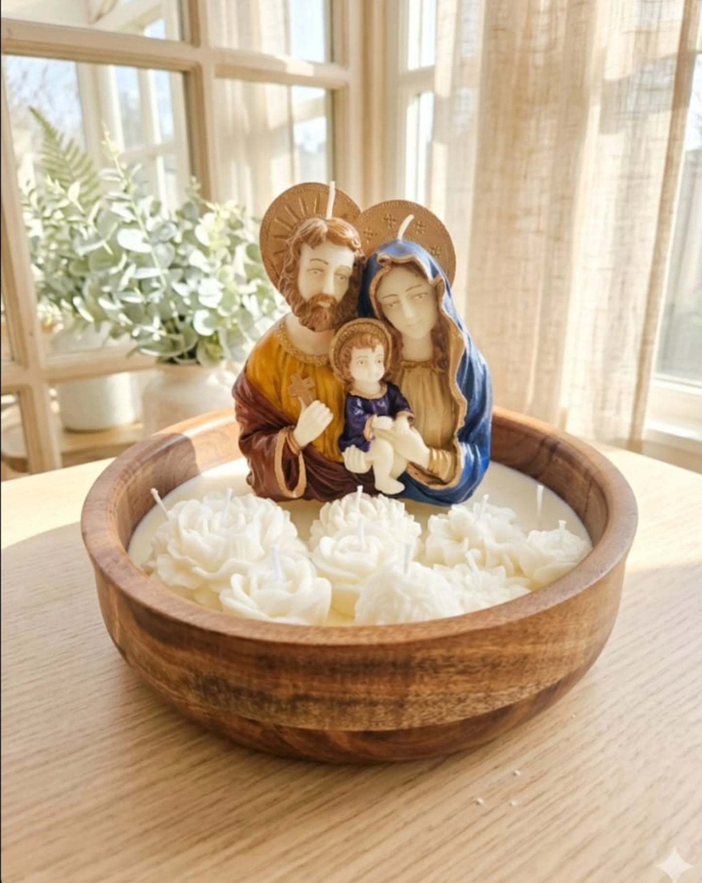 Holy Family Candle Bowl