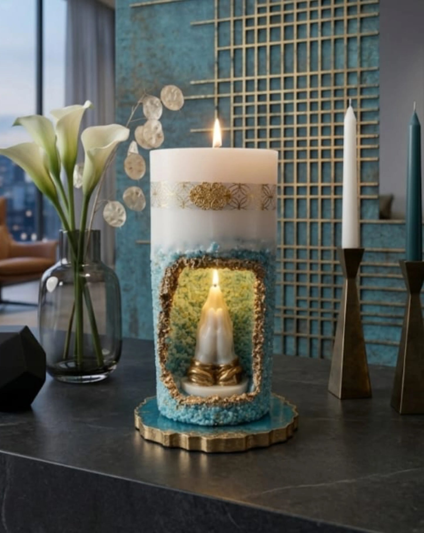 Hands of Prayer Candle