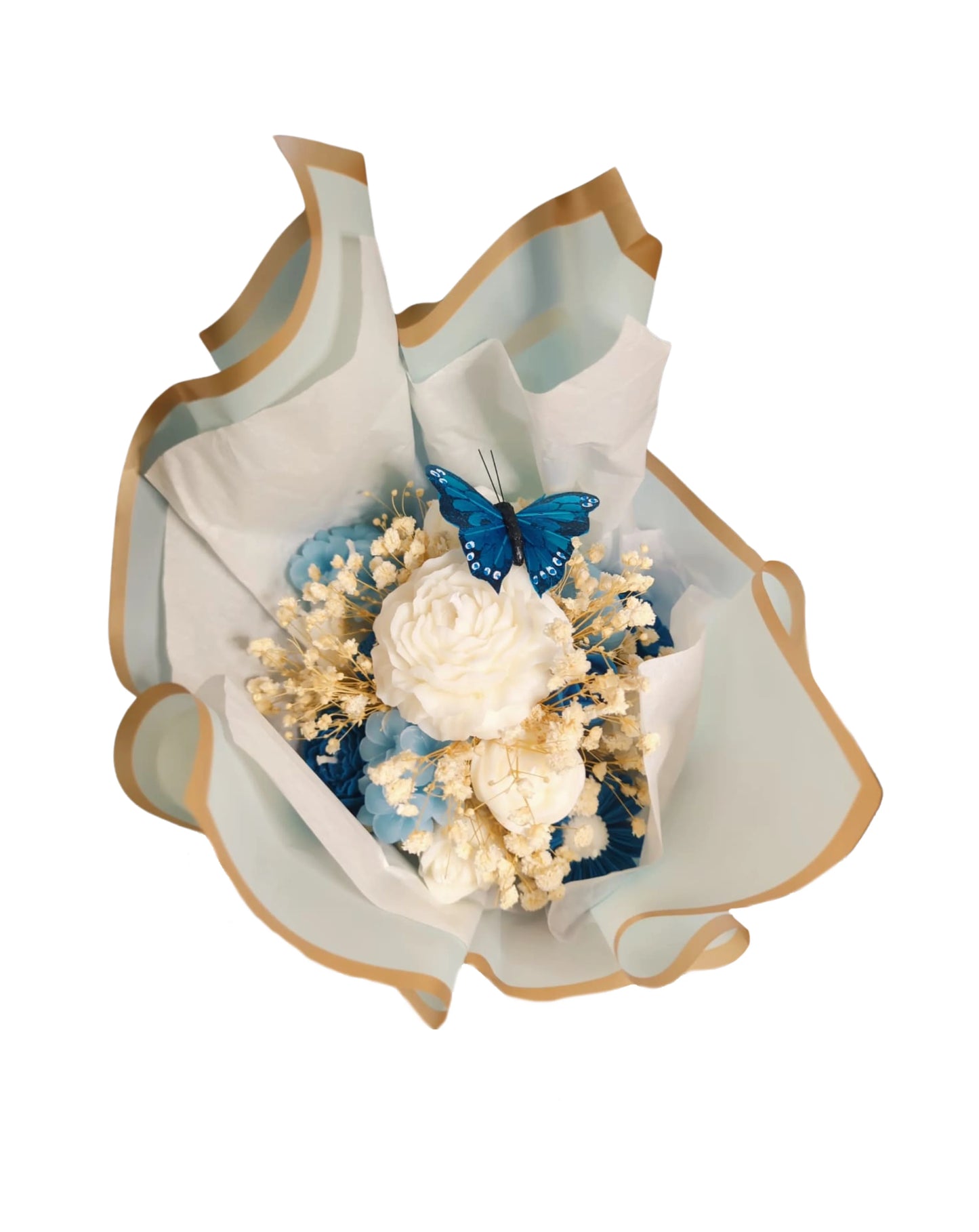 Blue Butterfly Bloom Bouquet