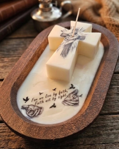 Faithful Cross Candle