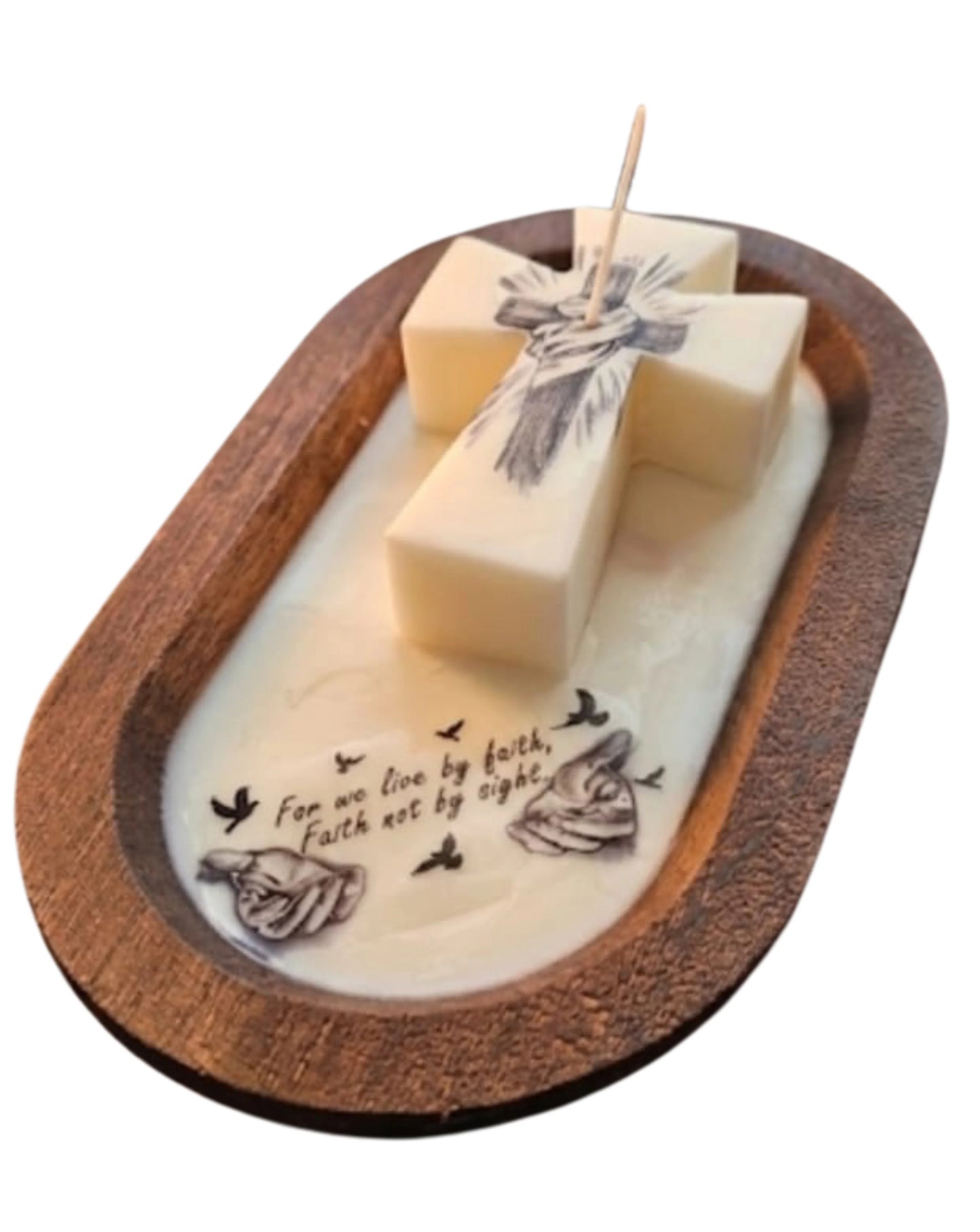 Faithful Cross Candle