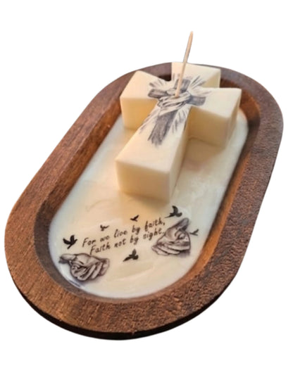 Faithful Cross Candle